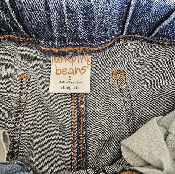 sz 6 Jumping Beans drawstring waist straight fit distressed ripped jeans - Picture 4 of 16